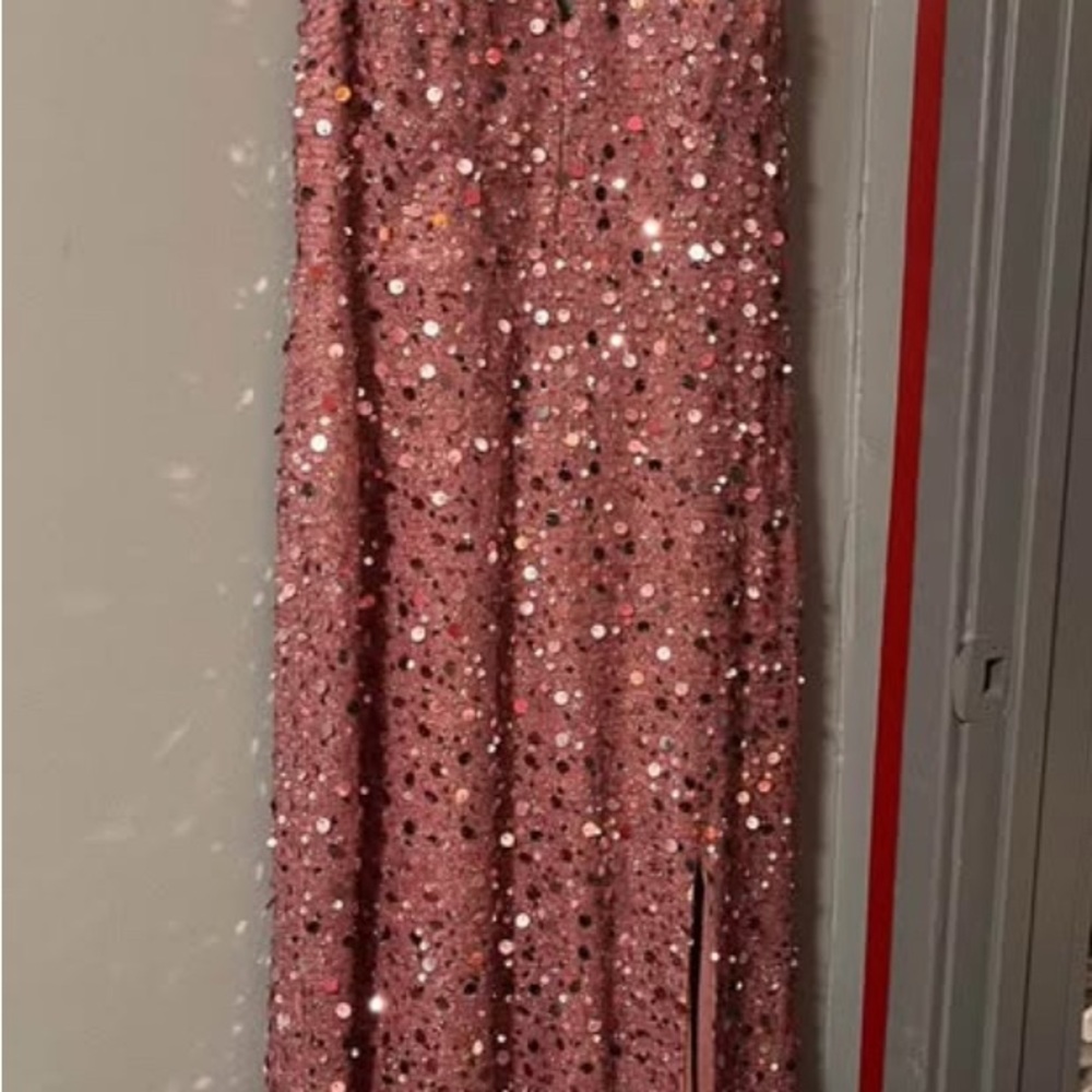 Glamorous Pink Sequin Maxi Dress size 13 EIV